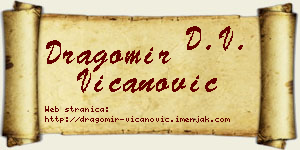 Dragomir Vicanović vizit kartica